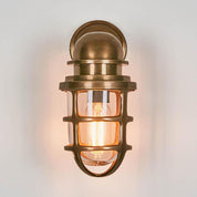 Porto Outdoor Wall Lantern Antique Brass