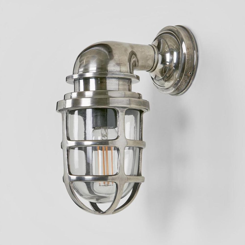 Porto Outdoor Wall Lantern Antique Silver