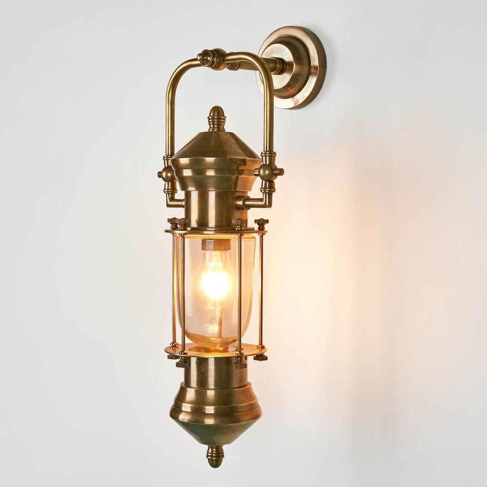 Lisbon Outdoor Ship Lantern Antique Brass