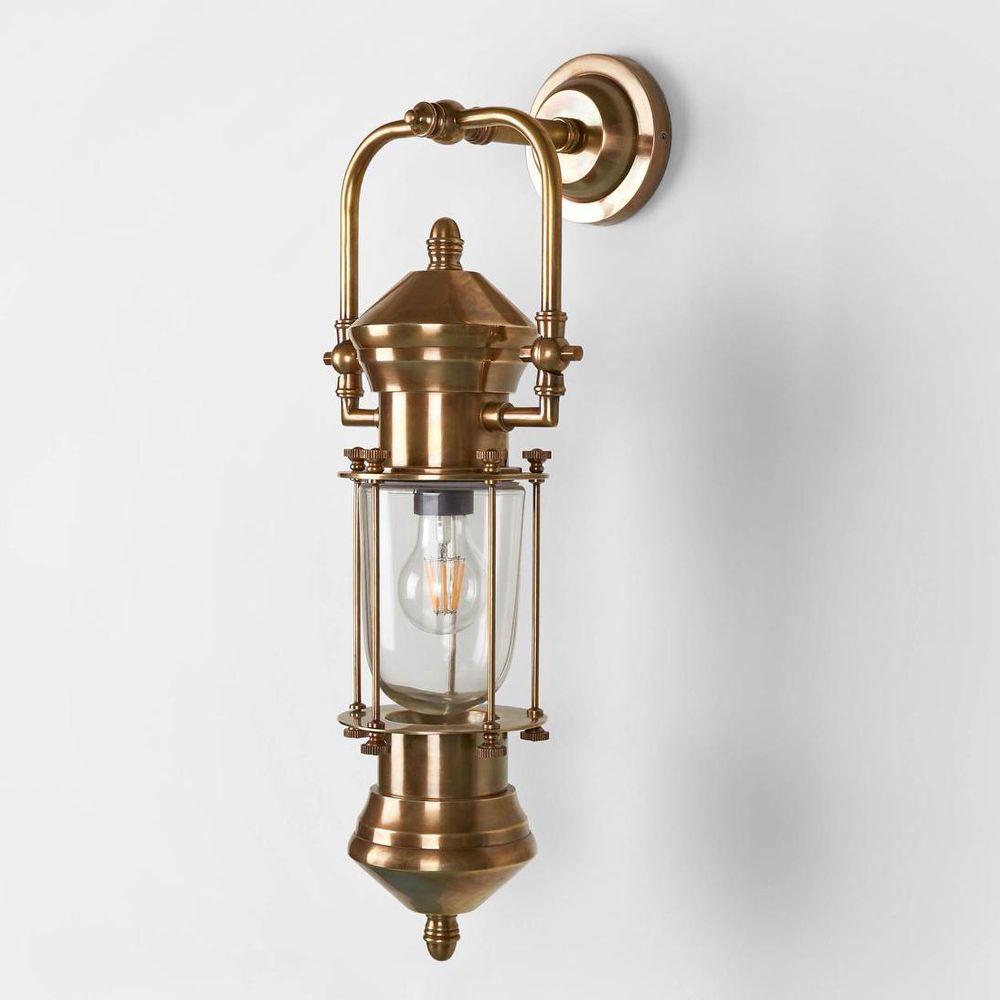 Lisbon Outdoor Ship Lantern Antique Brass