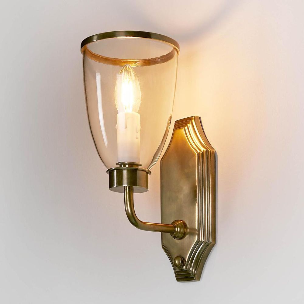 Westbrook 1 Light Sconce Brass With Glass Shade