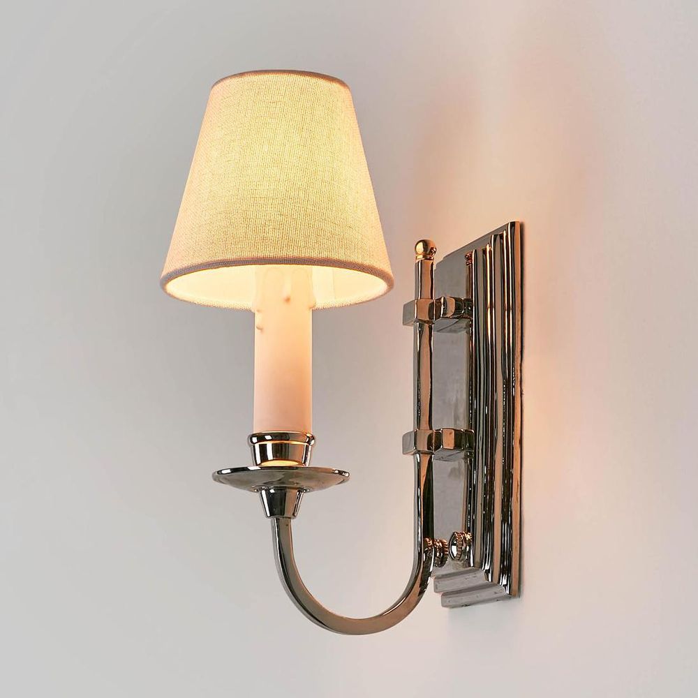 East Borne 1 Light Sconce Base Nickel