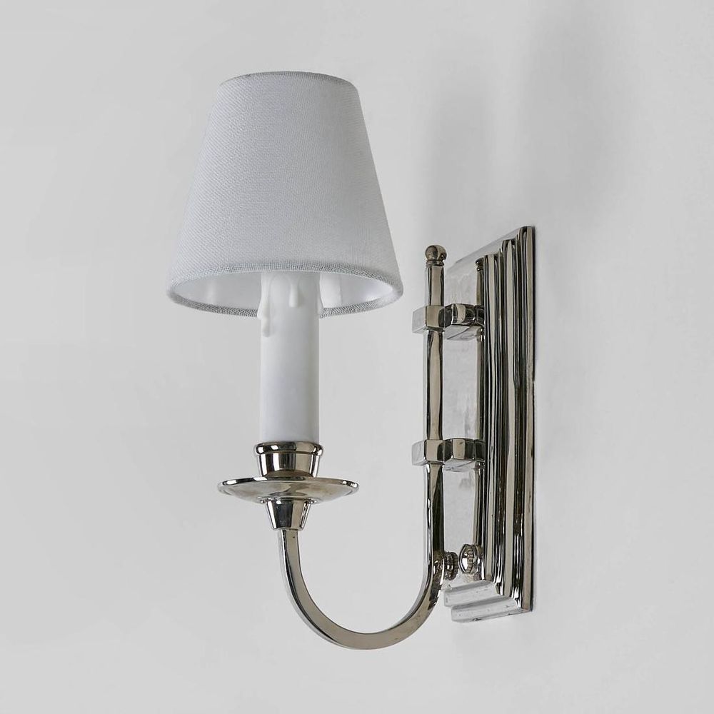 East Borne 1 Light Sconce Base Nickel
