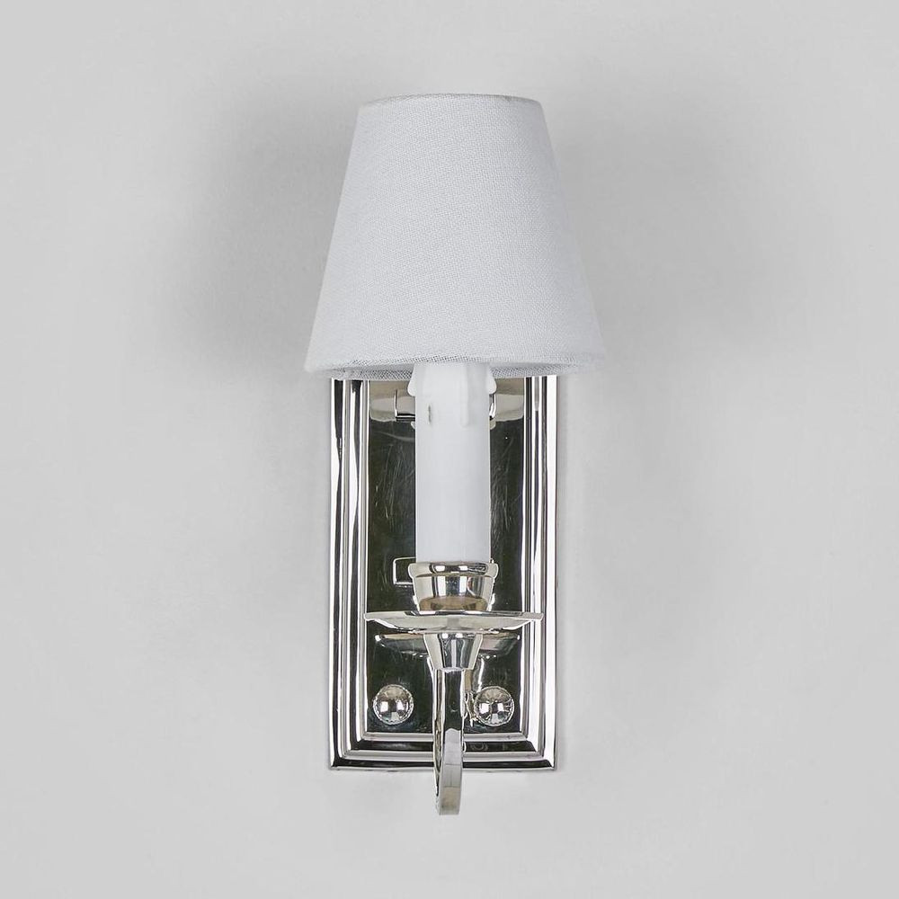 East Borne 1 Light Sconce Base Nickel