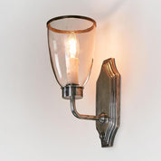 Westbrook 1 Light Sconce Silver With Glass Shade