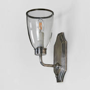 Westbrook 1 Light Sconce Silver With Glass Shade