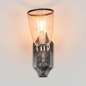 Westbrook 1 Light Sconce Silver With Glass Shade