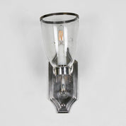 Westbrook 1 Light Sconce Silver With Glass Shade