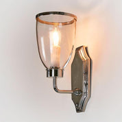 Westbrook 1 Light Sconce Nickel With Glass Shade