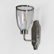 Westbrook 1 Light Sconce Nickel With Glass Shade