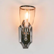 Westbrook 1 Light Sconce Nickel With Glass Shade