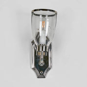 Westbrook 1 Light Sconce Nickel With Glass Shade