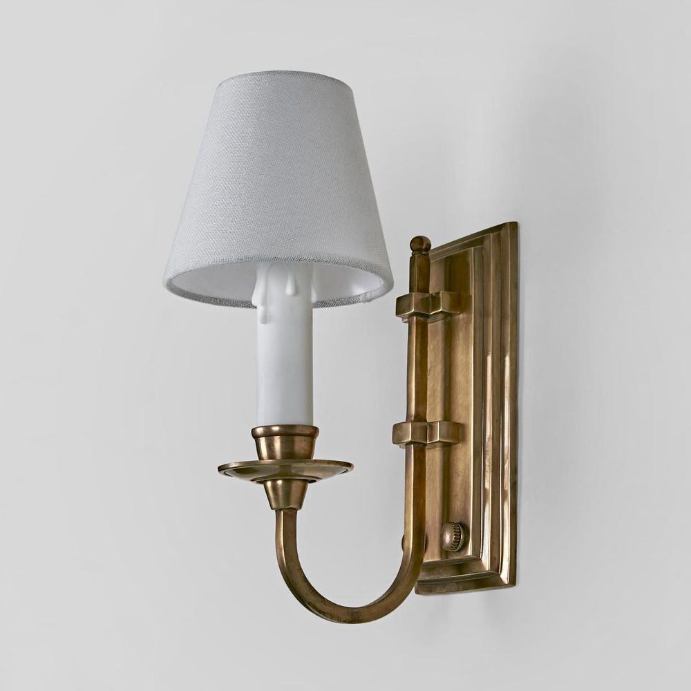 East Borne 1 Light Sconce Base Antique Brass