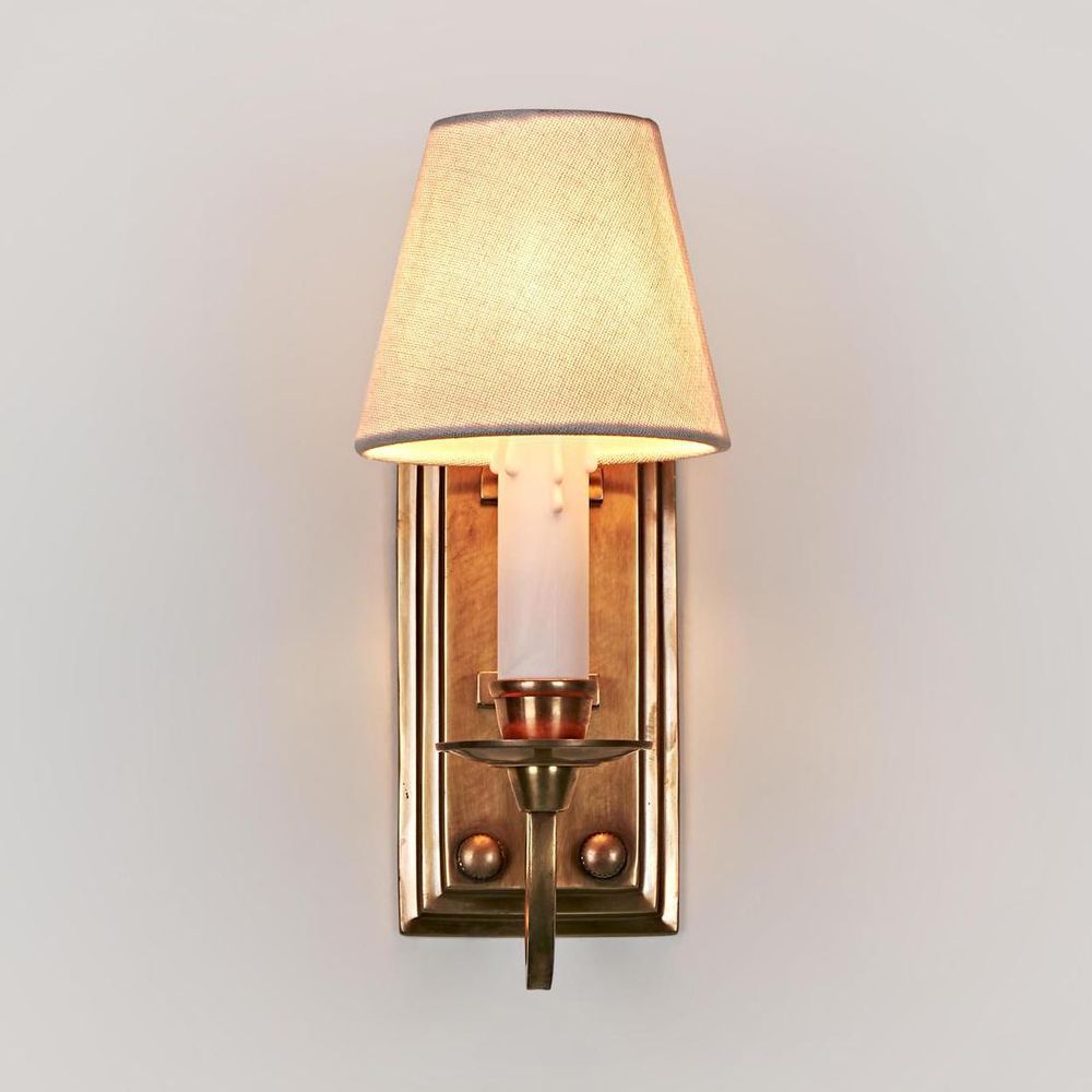 East Borne 1 Light Sconce Base Antique Brass