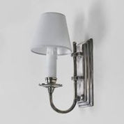 East Borne 1 Light Sconce Base Antique Silver