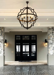 Hyatt Large Pendant Light Brown Steel