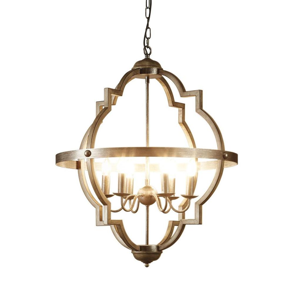 Hyatt Large Pendant Light Brown Steel