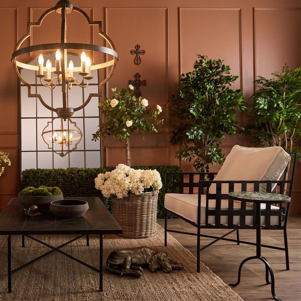 Hyatt Large Pendant Light Brown Steel