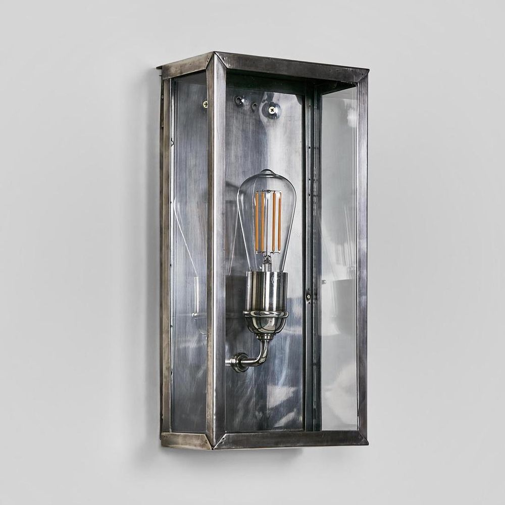 Goodman Outdoor Lantern Wall Lamp Antique Silver