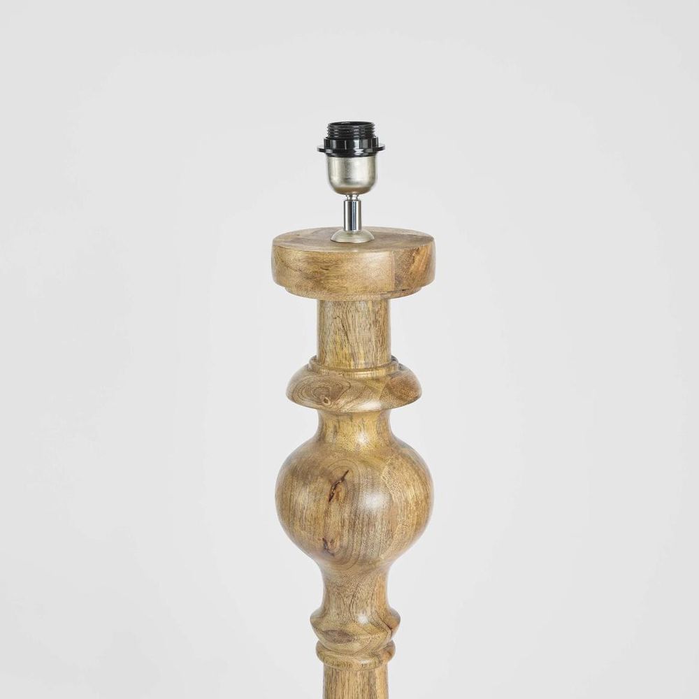 Rook Large Pillar Floor Lamp Light Natural Base Only