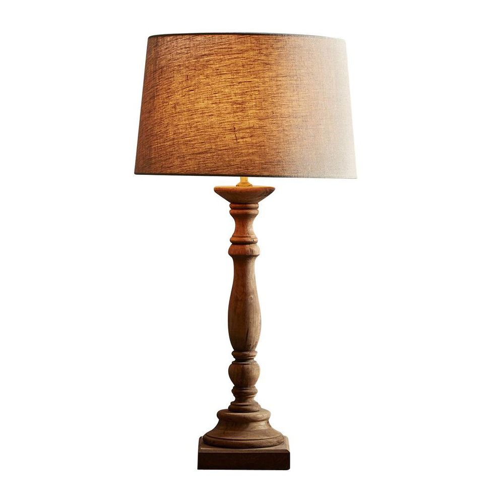 Candela Small Table Lamp Dark Natural Base Only
