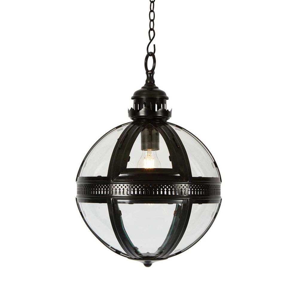 Saxon 1 Light Pendant Small Black