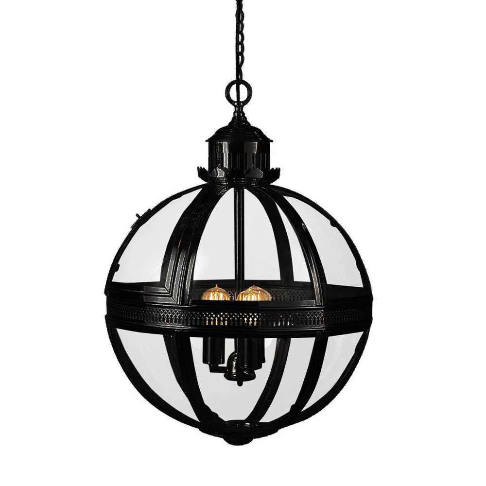 Saxon 3 Light Pendant Large Black