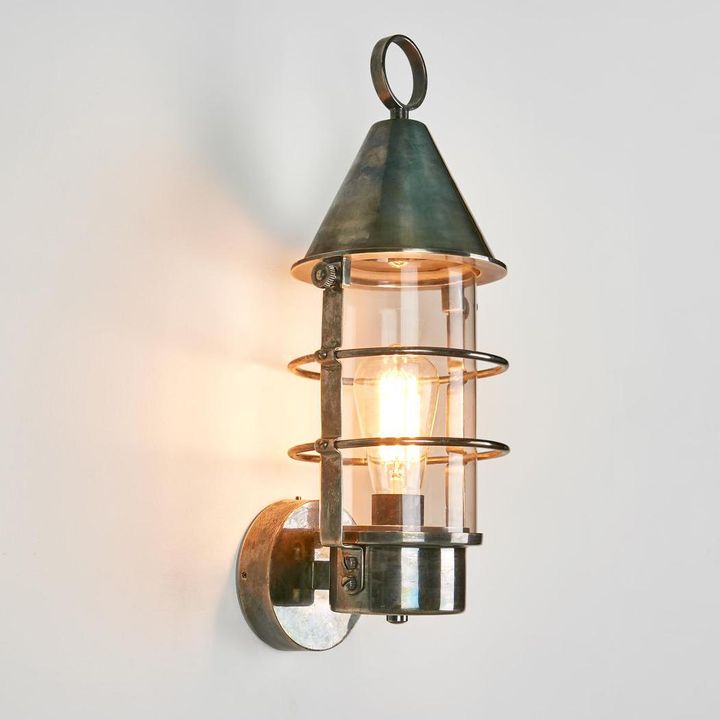 Eastwood Exterior Wall Light Silver Brass