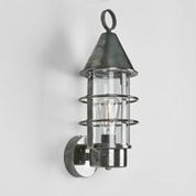 Eastwood Exterior Wall Light Silver Brass