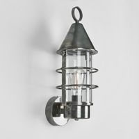 Eastwood Exterior Wall Light Silver Brass