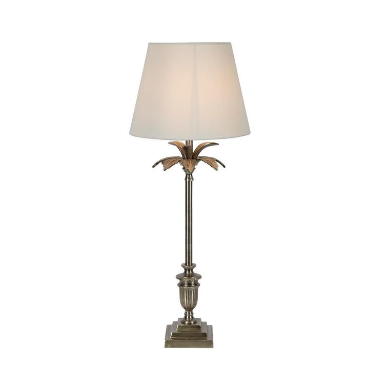 Palm Springs Table Lamp Antique Silver Aluminium