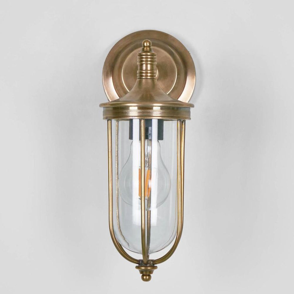 Noosa Exterior Wall Light Antique Brass