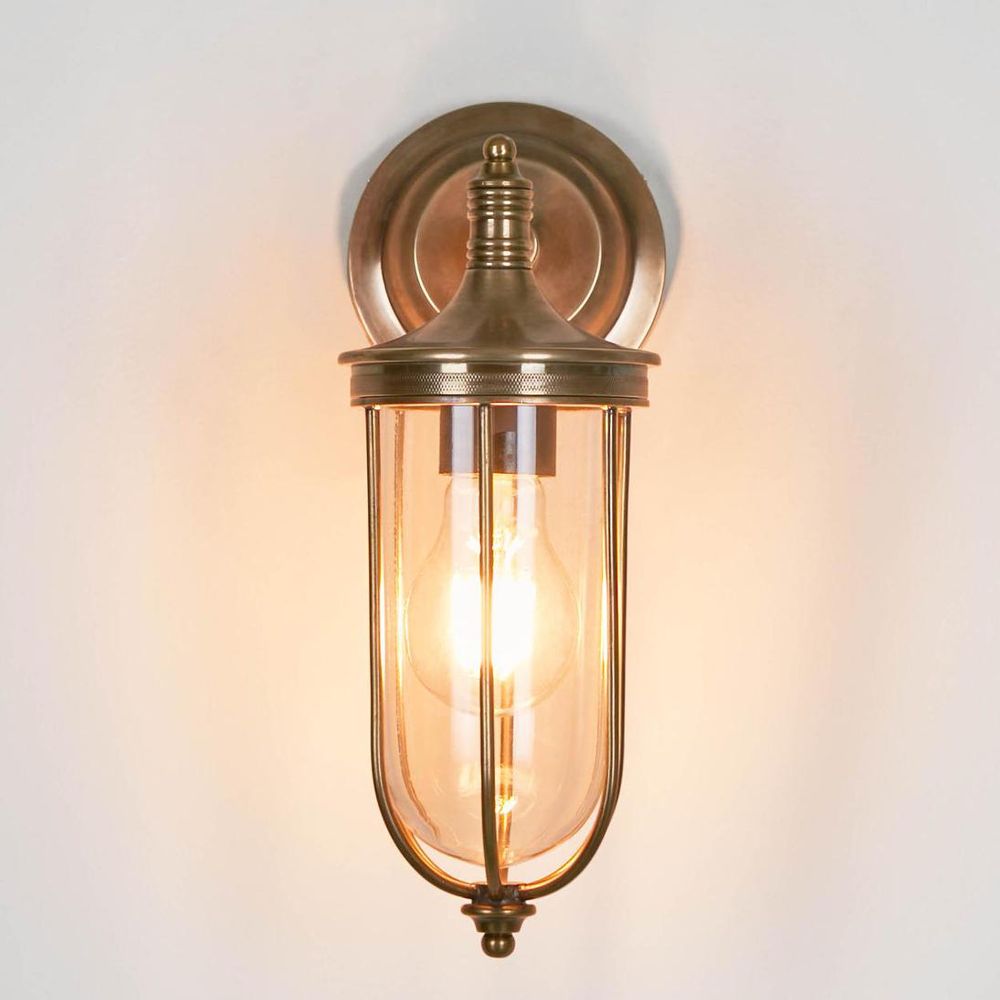 Noosa Exterior Wall Light Antique Brass