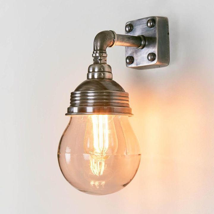 Dover Outdoor Wall Lamp Antique Silver