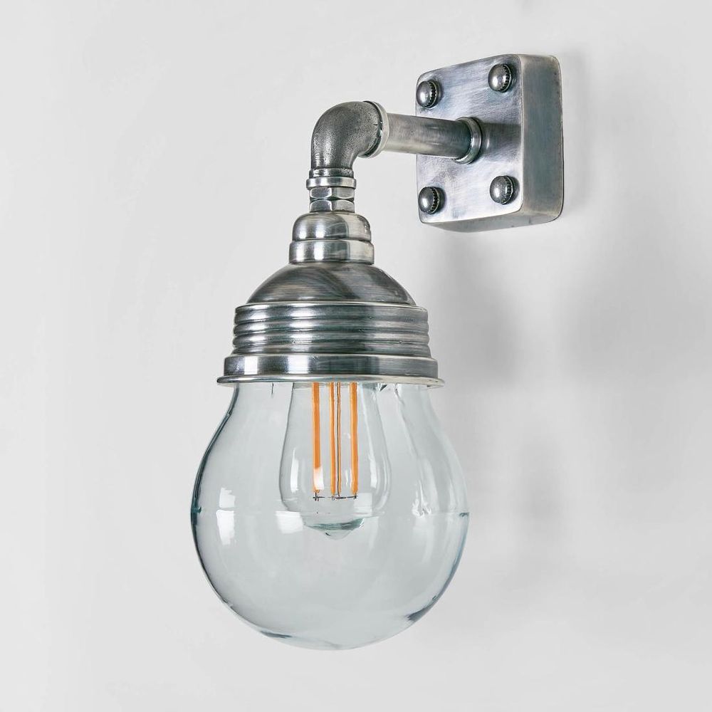 Dover Outdoor Wall Lamp Antique Silver