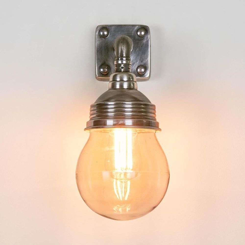 Dover Outdoor Wall Lamp Antique Silver