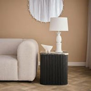 Bermuda Table Lamp White Brass