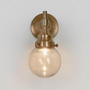 Iceberg Exterior Wall Light Antique Brass Glass