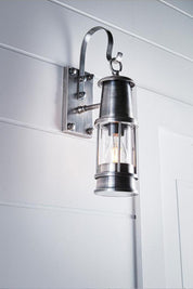 Liberty Exterior Wall Light Antique Silver Brass