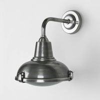 Catalina Exterior Wall Light Antique Silver Brass