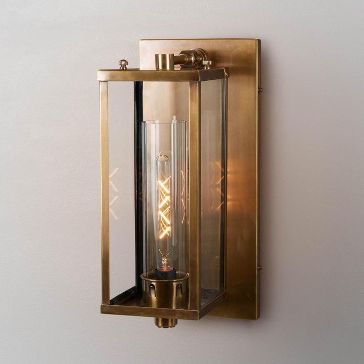 Pavillion Exterior Wall Light Antique Brass