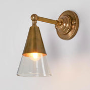 Otto Wall Sconce Antique Brass Glass
