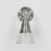 Otto Wall Sconce Antique Silver Brass / Glass