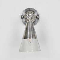 Otto Wall Sconce Antique Silver Brass / Glass