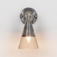 Otto Wall Sconce Antique Silver Brass / Glass