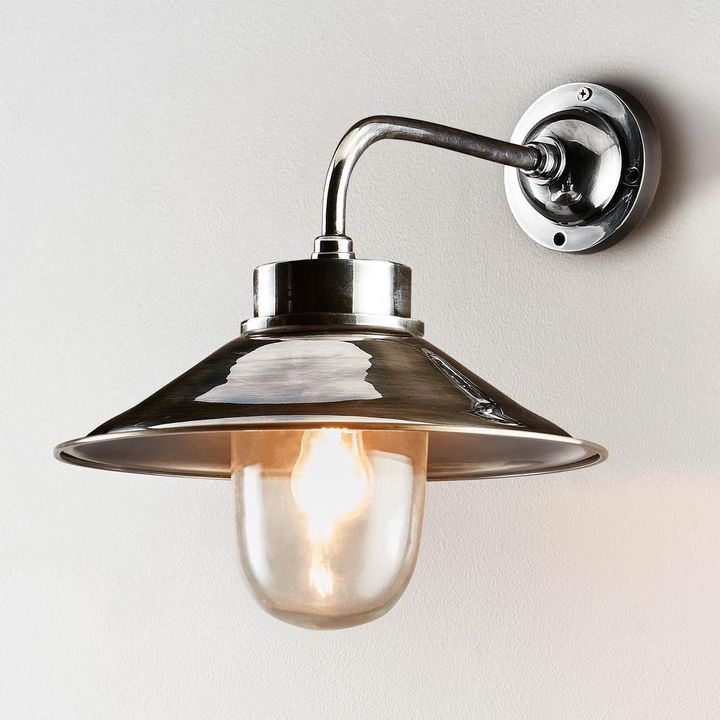 Sandhurst Outdoor Wall Lamp Antique Silver