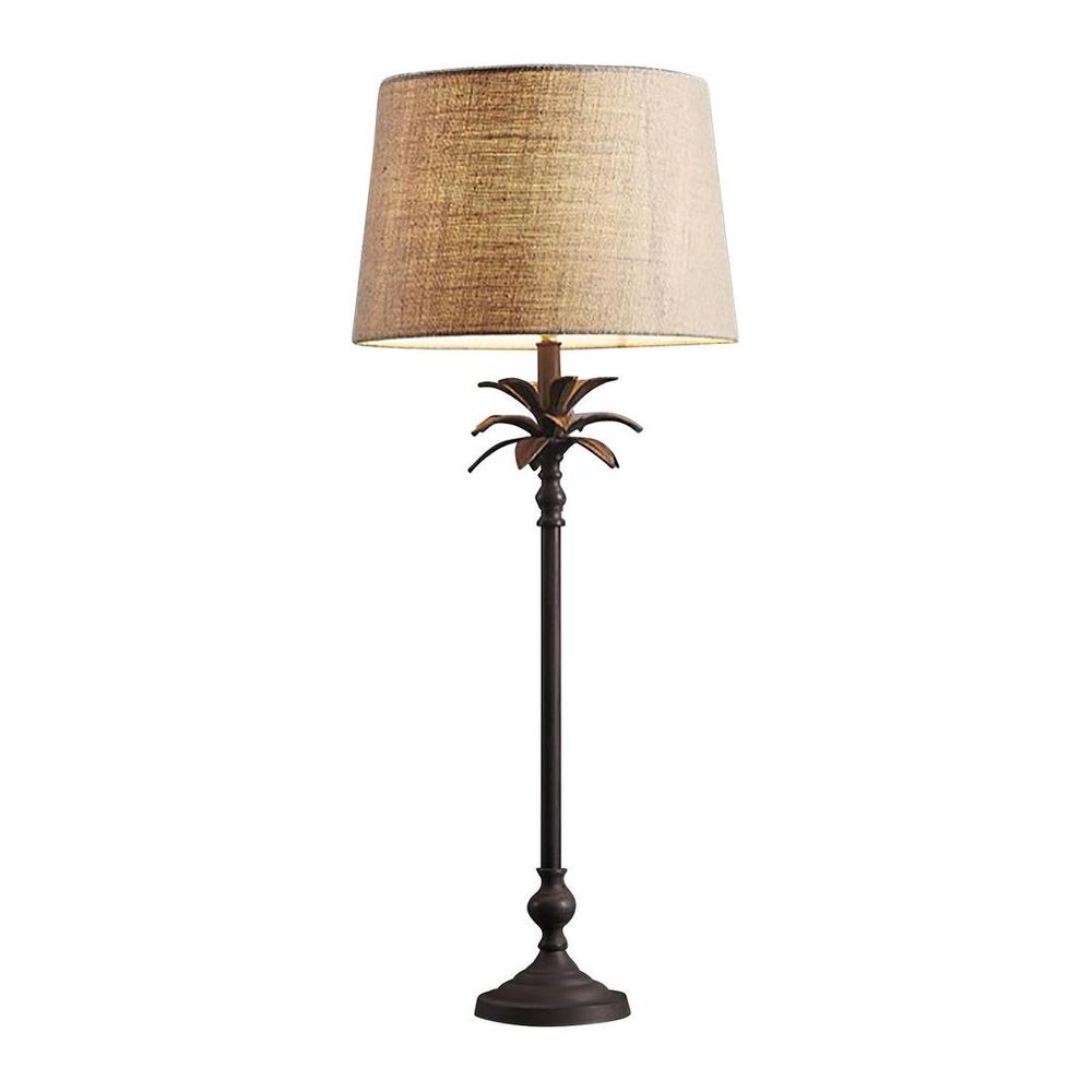Casablanca 1 Light Bronze - Tall Slender Palm Tree Table Lamp Base Only