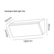 Vencha Lighting Harrington Wall Light 10w-BK-TC