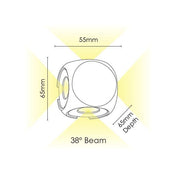 Vencha Lighting Benz 4W Wall Light-BK-5K