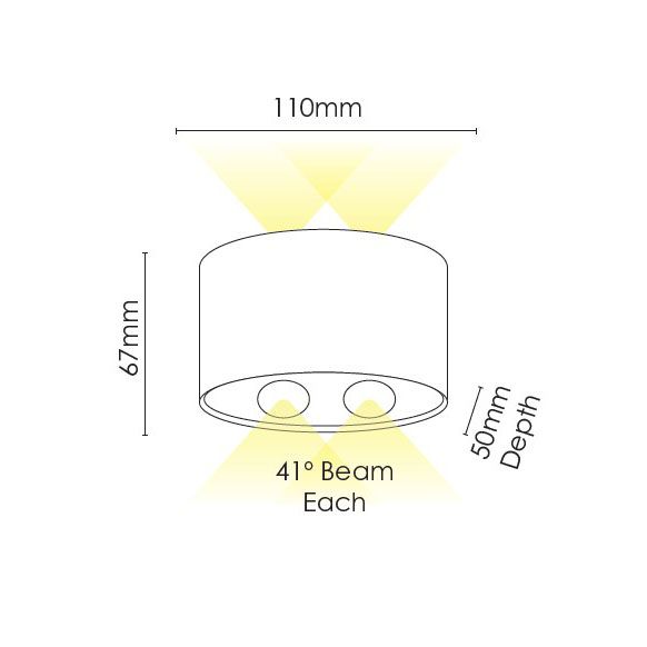 Vencha Lighting Opula 2 Wall Light-WH-5K